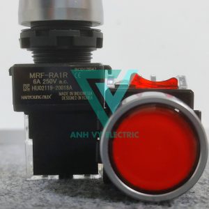 Nút nhấn không đèn viền nhôm màu đỏ MRF-RA1R