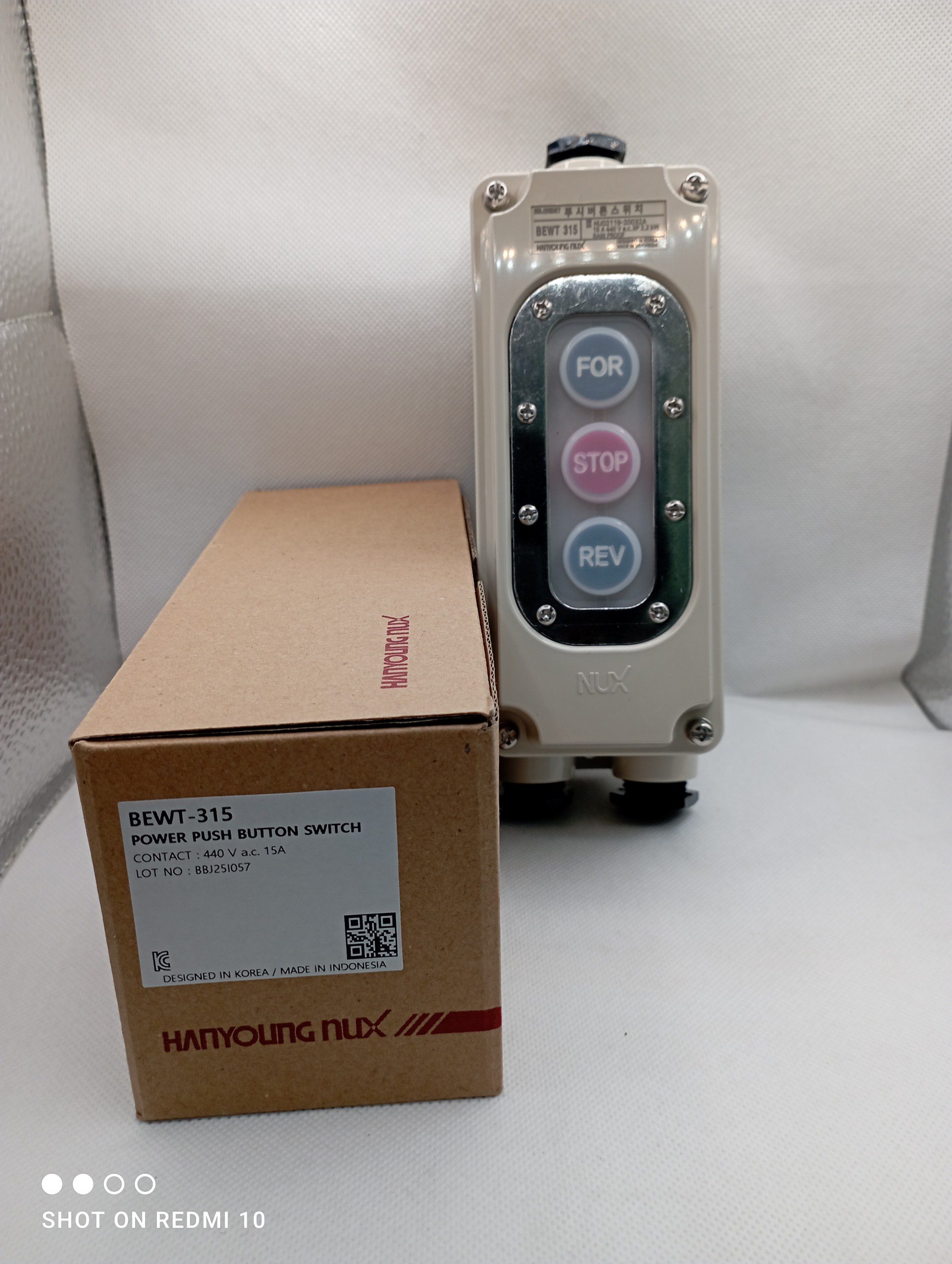 Công tắc nguồn đóng cắt trực tiếp động cơ điện bằng nút ấn BEWT-315