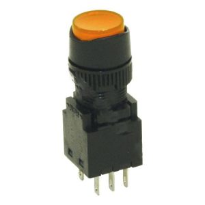 Đầu nút nhấn tròn màu vàng phi 16 SRF-A1Y