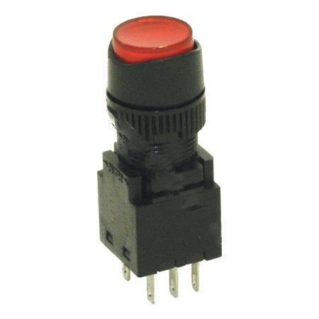 Đầu nút nhấn tròn màu đỏ phi 16 SRF-A1R