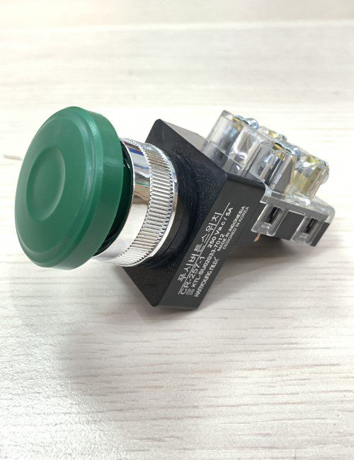 Nút nhấn dừng khẩn không giữ phi 25 màu xanh CR-257-1G
