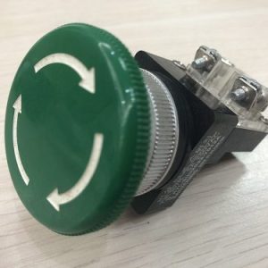 Nút nhấn dừng khẩn giữ phi 25 màu xanh CR-257R-1G