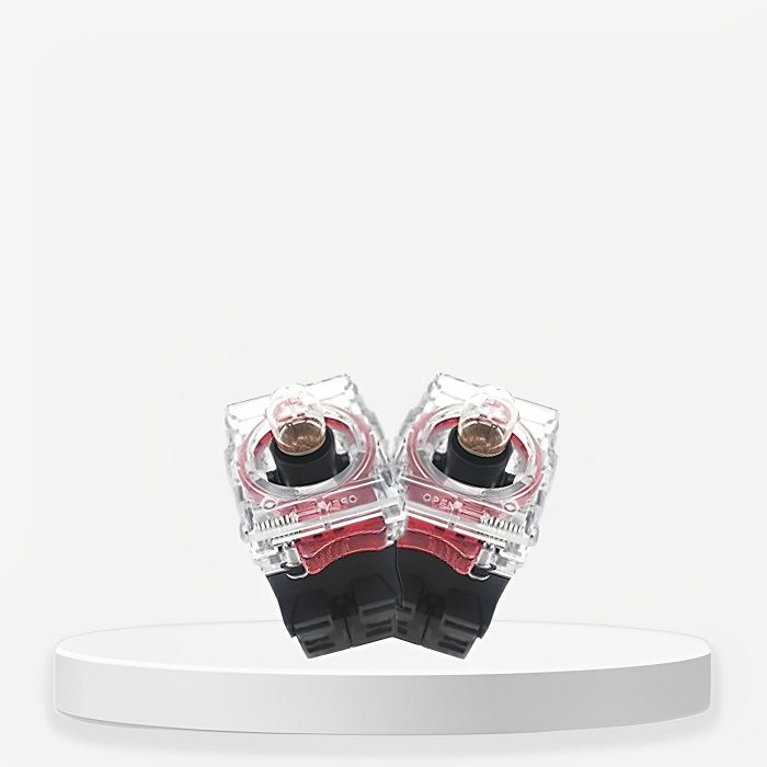 Tiếp điểm nút nhấn, công tắc có đèn nhả 220VAC phi 22 AR-111A2 - Ảnh 2