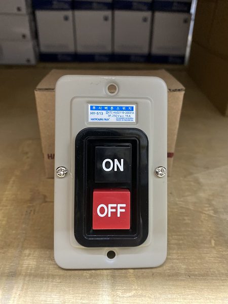 Công tắc nguồn đóng cắt trực tiếp động cơ điện bằng nút ấn HY-513