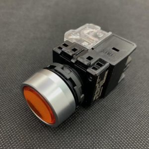 Nút nhấn có đèn màu vàng viền nhôm MRX-RM1A0Y