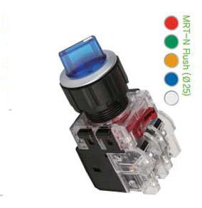 CÔNG TẮC XOAY CÓ ĐÈN 2 VỊ TRÍ VIỀN NHÔM MRT-R2A1A0 (R,G,Y,A,W)