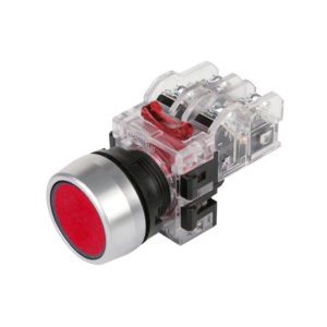 Nút nhấn không đèn viền nhôm màu đỏ MRF-RM2R