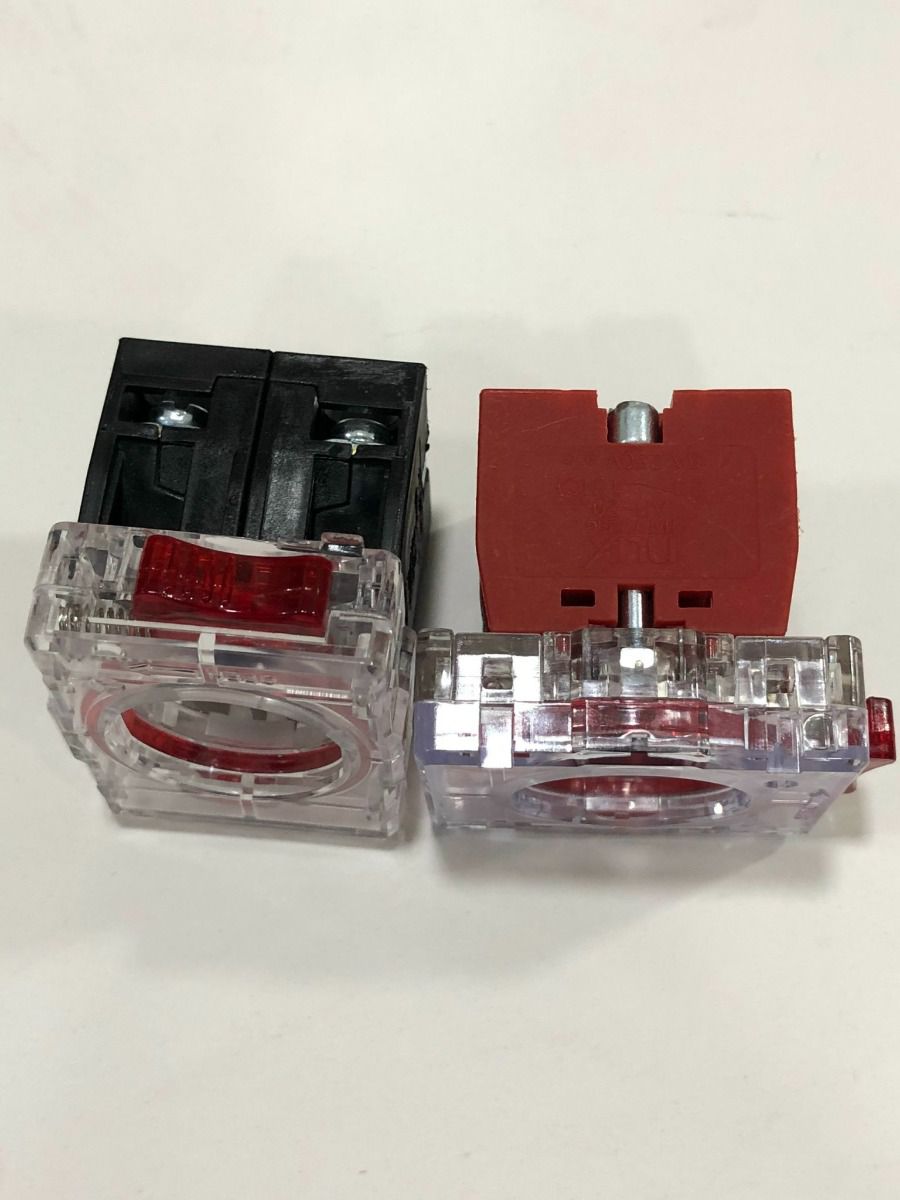 Tiếp điểm nút nhấn, công tắc có đèn nhả 220VAC phi 22 AR-112A2 - Ảnh 2