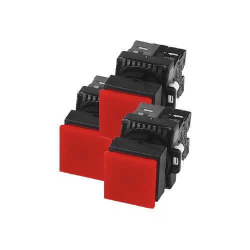 Đầu nút nhấn vuông có đèn màu đỏ phi 22 ARC-XS-R - Ảnh 3