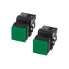 Đầu nút nhấn vuông có đèn màu xanh phi 22 ARC-XS-G