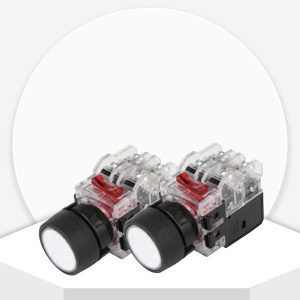 Nút nhấn có đèn màu trắng viền nhôm MRX-RA1A0W