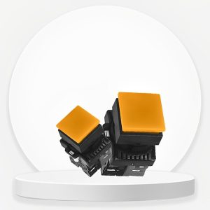 Alternative view of Đầu nút nhấn vuông có đèn màu vàng phi 22 ARC-XS-Y