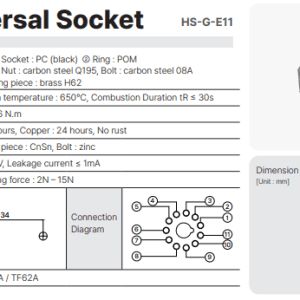 Alternative view of Đế relay 11 chân tròn Hanyoung HS-G-E11