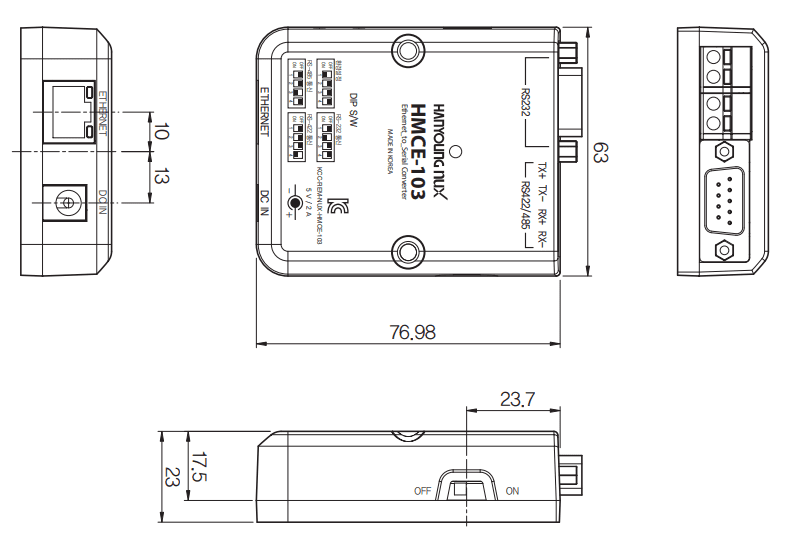 Bộ chuyển đổi tín hiệu Ethernet Hanyoung HMCE-103 - Ảnh 2