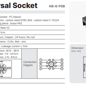 Alternative view of Đế relay 8 chân tròn Hanyoung HS-G-F08
