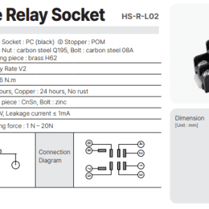 Alternative view of Đế rơ le 8 chân lớn Hanyoung HS-R-L02
