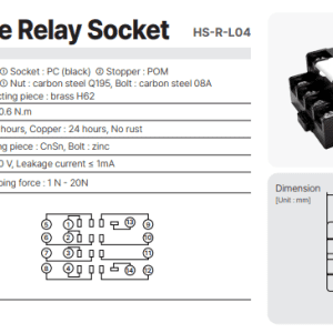Alternative view of Đế rơ le 14 chân lớn Hanyoung HS-R-L04