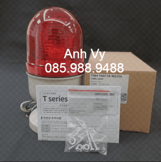 Đèn xoay cảnh báo phi 84 Hanyoung T084-PAA11R-M - Ảnh 2