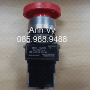 Công tắc khẩn Hanyoung MRE-RM1R phi 22 viền nhôm màu đỏ